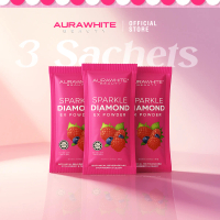 [3 Sachets pack] Aurawhite Sparkle Diamond Ex Powder , Collagen beauty drink , whitening