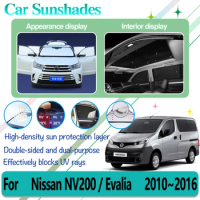 For NV 200 Nissan Evalia Vanette 2010~2016 Car Full Covers Collapsible Sun Visors Window Shading Sun Protector Cover Accessories