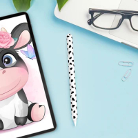 Milk Cow Case For Apple Ipad Pencil 2 Generation Silicone Cute Kawaii Animal Cover Anti-Fall Pen Cover Accessories Gifts For Kid