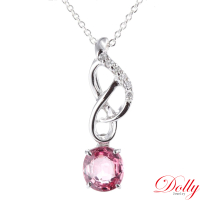 【DOLLY】1克拉 14K金天然尖晶石鑽石項鍊