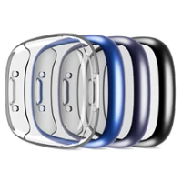 Screen Protector For Fitbit Sense 2 Case Full Soft TPU Plated Bumper Protective Cover Fitbit Versa 4/Sense 2 case Accessories