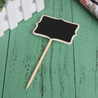 20Pcs Wood Mini Chalk Board Message Slate Child Chalkboard Rectangle Chalkboard for Special Event De