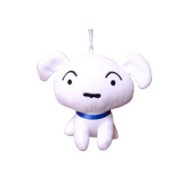 Wholesale 30pcs/lot 12cm Anime Crayon Shin-chan Boneka little white dog plush toy Stuffed Animal Pendants Key Chain Gifts for C