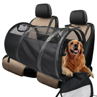 免運開發票 寵物車載包 可折疊汽車寵物墊后座帳篷透氣防水中大型犬-快速出貨