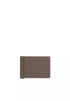 Coach Coach Slim Wallet Money Clip Billfold In Dark Stone CH090