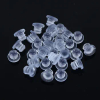 30Pcs Glass Table Top Spacers Clear Rubber Stem Bumpers Anti Collision Embedded Soft Spacer for Table Furniture Cabinet Door
