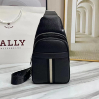 bally กระเป๋าคาดอกแบร์รี่กระเป๋าผู้ชายหนังแท้แบรนด์ใหม่กระเป๋าผู้ชายกระเป๋าสะพายลำลองหนังวัวชั้นหนึ่