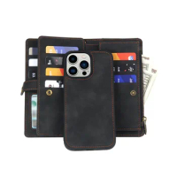 Zipper Flip Cover Business Wallet Luxury Magnetic Leather Phone Cases For Samsung Galaxy A73 A72 A71 A54 A51 A14 A12 Wallet Bags
