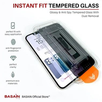 Tempered Glass Box iPhone 11/Pro/Max BASAIN INSTANTLY FIT 11 Anti Spy