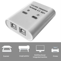 Bộ chuyển đổi Hub 2 cổng Thiết bị chia sẻ máy in 2 trong 1 ra Một kéo hai Công tắc chia sẻ máy in Bộ
