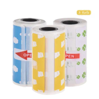 3 Rolls Direct Thermal Labels Roll 57*30mm Strong Adhesive Sticker Clear Printing for PeriPage A6 Pocket BT Thermal Printer