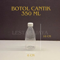 Botol Cantik Botol Minuman Jus 350 ml + Tutup Segel Long Neck