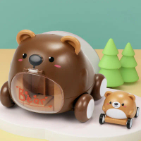 Mobil Mainan Anak Seluncur Karakter Beruang Lucu Car Toy Cn60 Brown