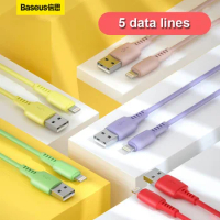 Baseus Colorful Data Lines Apple Lightning Charging Cable Straight Head for iPhone 11/12/13/14 Pro Max IOS 5 Data Lines Together