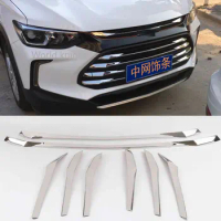 Car 8pcs Front Grill Middle Net Strip Trims For Chevrolet Trax Tracker 2019 2020 2021 Accessories Parts