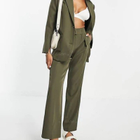 Tesco 2 Women's Suit Slim Fit Single Breasted Peak Lapel For Wedding Suit For Women 2 Piece Jacket Blazer Pants