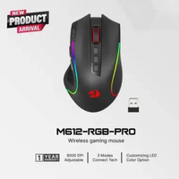 Redragon PREDATOR M612 PRO RGB Wireless Gaming Mouse 8K DPI 9 Programmable Buttons Rapid Fire Button