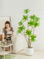 仿真花綠植百合竹高端輕奢仿生植物客廳電視柜落地裝飾假盆栽擺件