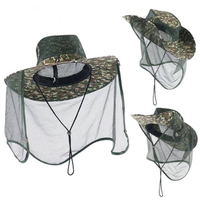 防蚊網漁夫帽 網布防蚊防蟲 防紫外線 遮陽帽 迷彩帽 數碼迷彩