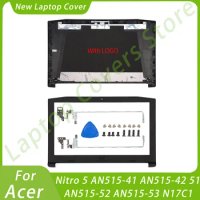 Black Parts Replcement For Acer Nitro 5 AN515-41 AN515-42 AN515-51 AN515-52 AN515-53 N17C1 LCD Back Cover Front Bezel Hinges