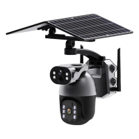 【LGS 熱購品】太陽能4G 雙鏡頭監視器 Q5max 2K解析度(全彩夜視/遠端監控/多戶分享/雙向對講/IP66防水)