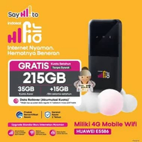 Indosat Hifi Air Huawei E5586 MiFi Modem WiFi Router 4G LTE Free Tri Indosat 215GB Putih
