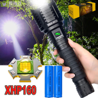 最強大的 LED 手電筒 XHP160 可充電手電筒變焦狩獵手電筒