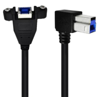 USB Printers Cable 90 Degree Printers Extension Cable for Printers Hard Scanner Replacement 50cm/1.5FT