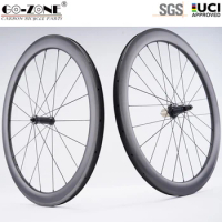 UCI Approved 700c Road Wheels Carbon Rim Brake Gozone R290 Straight Pull Normal / Ceramic Bearings Bicycle Wheelset