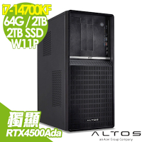Acer宏碁 Altos P130F9 商用工作站 (i7-14700KF/64G/2TB+2TB SSD/RTX4500Ada-24G/500W/W11P)