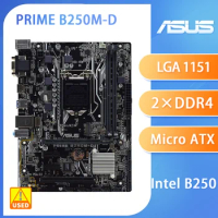 LGA 1151 Motherboard ASUS PRIME B250M-D DDR4 Intel B250 32GB 2400MHz Memory Core I7 I5 I3 Cpus M.2 PCI-E 3.0 VGA HDMI