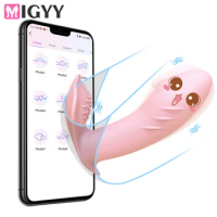 Wearable Butterfly Dildo Vibrator G Spot Sex Toys for Women 10 Speeds Clitoris Stimulator APP Control Panties Vibrating Egg