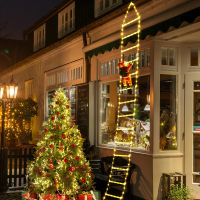 Hot Selling Christmas Ladder Lights Santa Claus Climbing Ladder USB Colorful Lights Atmosphere Outdo