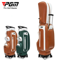 PGM Women Golf Bag Korean Version Waterproof Microfiber Pull Rod Bag with Four Wheels That Can Be Pushed/towed QB127