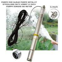 Pompa Air Sumur Sibel 2 Inch 55 Meter 220V Pompa Dorong Mesin Pompa Air Satelit 0,5 HP 370 Watt