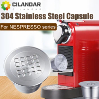 Stainless Steel Coffee Maker Coffee Capsule For Nespresso Machine Refillable Crema Espress Reusable Filter Coffee Maker