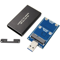 Mini SSD MSATA เป็น USB 3.0 Hard Drive Case อะแดปเตอร์แปลง SSD ไร้สาย Enclosure PCI-E สำหรับ30*30/50 MSATA SSD