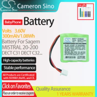 CameronSino Battery forSagem Mistral 220 MISTRAL 10-200 DECT C32 .fits 30AAM3BMX CP30NM ,Cordless Phone Battery.
