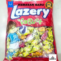LAZERY PERMEN YOGURT ISI 170 BUTIR SEJENIS MIRIP SUGUS KEMBANG GULA LUNAK ANEKA RASA STROBERI YOGURT