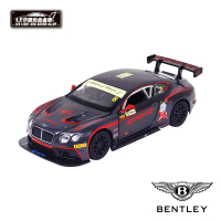 【KIDMATE】1:32彩繪聲光合金車 BENTLEY CONTINENTAL GT3(正版授權 迴力車模型玩具車 賽車限定彩繪)