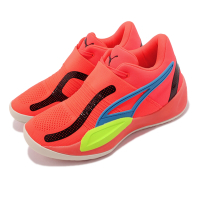 Puma 籃球鞋 Rise Nitro 男鞋 橘紅 藍 螢光色 支撐 氮氣中底 運動鞋 37701204