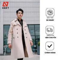 HK416 Áo Mangto TRENCH COAT Kaki Dáng Dài Tay Raglan Cao Cấp, Áo Mangto Thiết Kế Form Rộng Có Yếm Ng