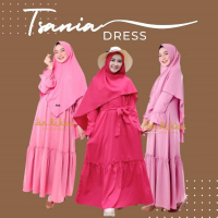Baju Model Gamis Kekinian cocok untuk Remaja Tsania Dress By ARRIKZA