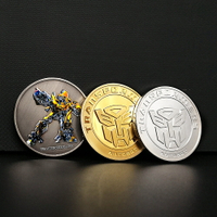 3枚全套美國變形金剛漫威系列鍍金銀紀念章精美收藏外幣徽章錢幣