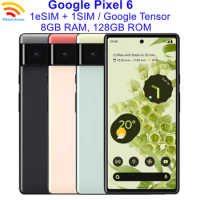 Google Pixel 6 5G 8GB RAM 128GB 256GB ROM 6.4" AMOLED NFC Google Tensor Octa Core Unlocked Android Pixel6 Original Cell Phone