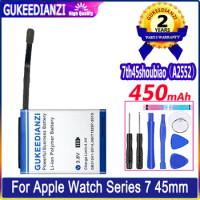 GUKEEDIANZI Battery 7th 450mAh For Apple Watch Series 7 S7 series7 45mm A2552 Batteries