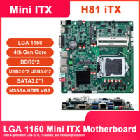 H81 itx Motherboard mini ITX LGA 1150 for Core 4th Gen CPU i3 i5 4460 i7 4790K 4770 DDR3*2 16G