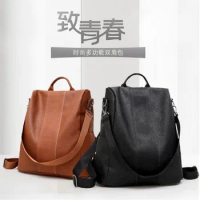 Anti-theft Vintage Leather Backpack Women Shoulder Bag Ladies High Capacity Travel Backpack School Bags for Girls Mochila Mujer