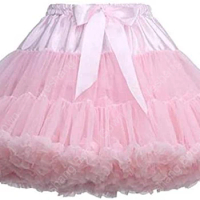 Women's Tulle Petticoat Tutu Party Multi-Layer Puffy Cosplay Skirt Tutu Ball Gown Fluffy Skirt Petticoat Pink