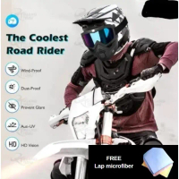Topeng Kacamata Motor Trail Cross Retro Mask Goggle Goggles Windproof Helm Masker Mata Kaca Ski Anti